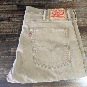 Levi's 513 Khaki Slim Straight Jeans 38x32